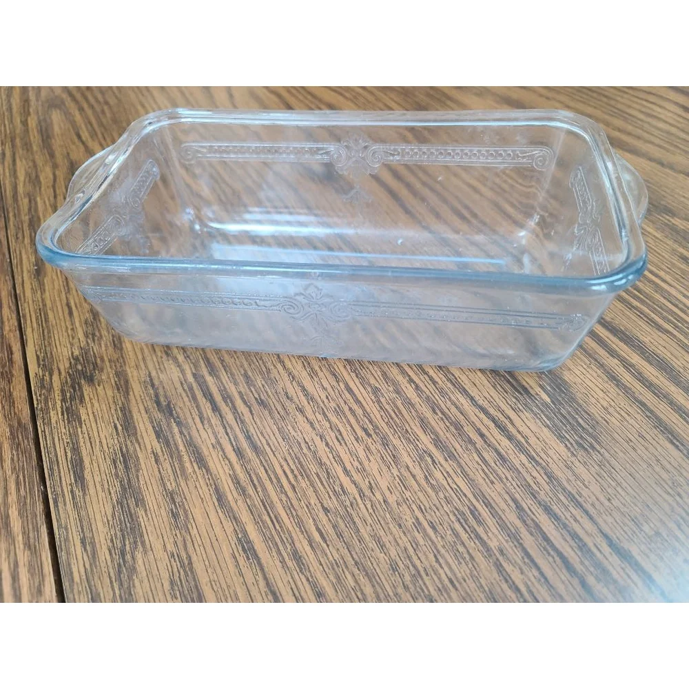 Vintage FireKing Glass Loaf Pan Blue
